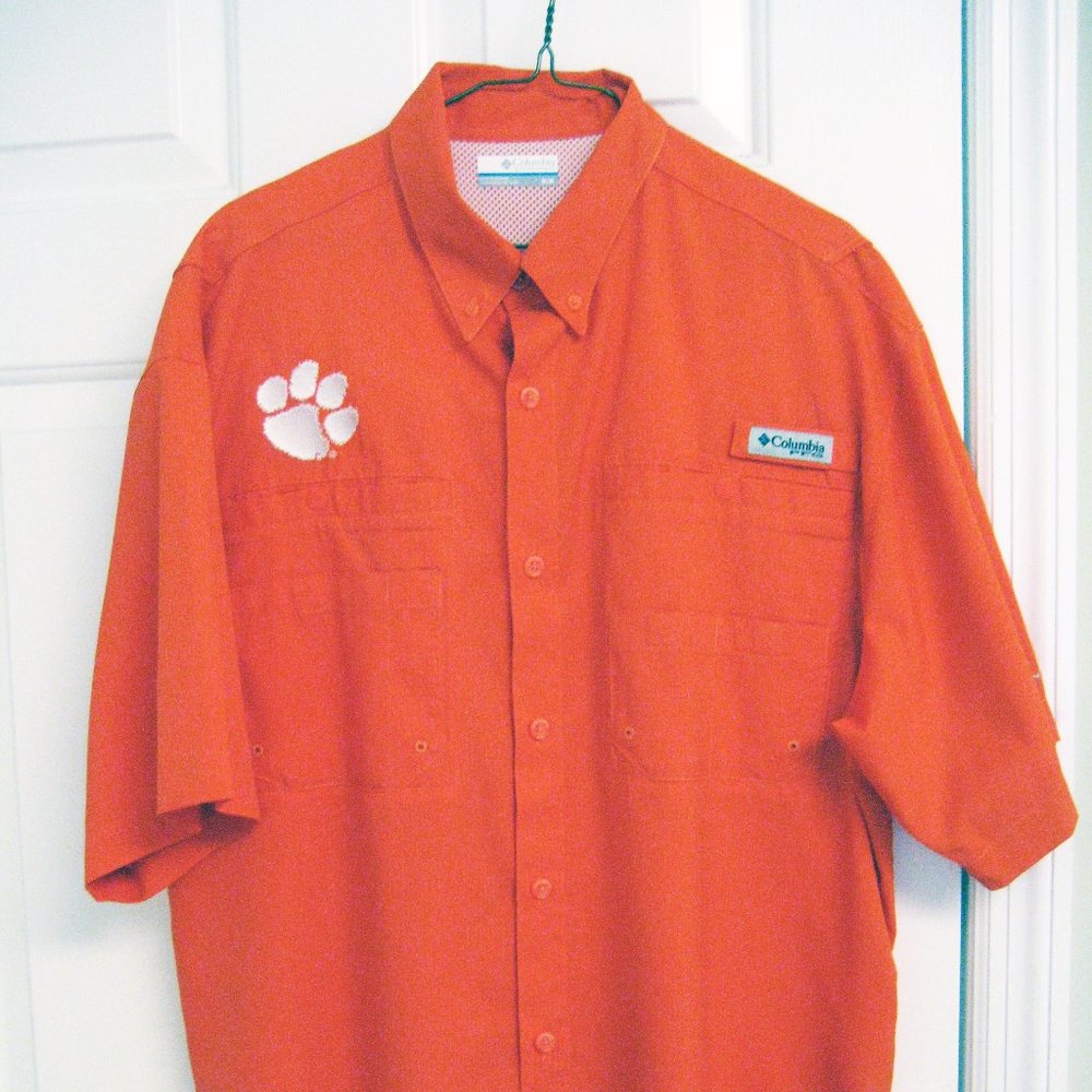 Columbia PFG Tamiami Clemson Short Sleeve Shirt